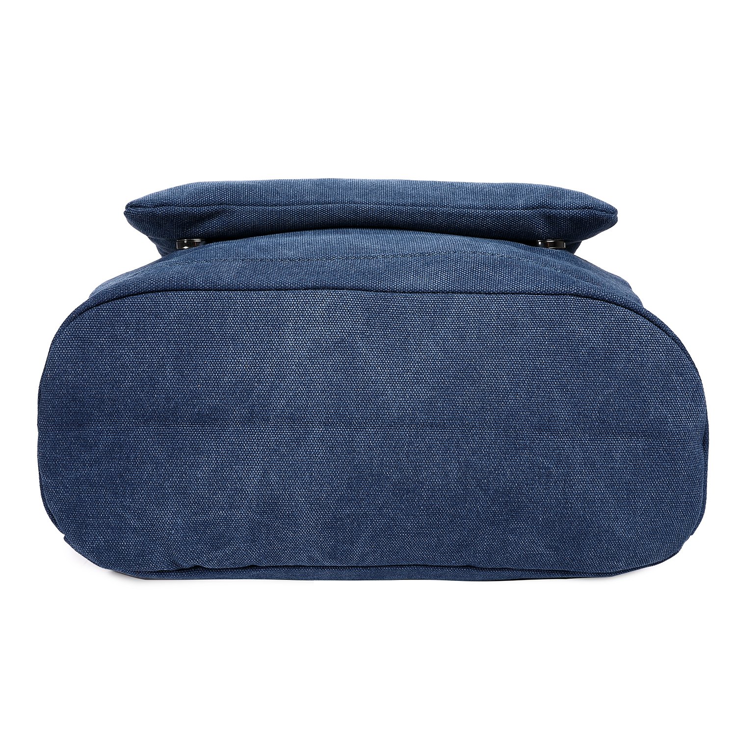 Fresion Vintage Casual Canvas Leather Shoulder Backpack Hiking Bags Travel Rucksack Handbag with 18L Large Capacity for Men and Women, Blue