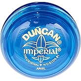 Duncan Toys Imperial Yo-Yo, Classic Beginner Looping Yo-Yo, Blue | Narrow String Gap, Steel Axle, Durable Plastic Body, Starburst Response, 51.7g, American Classic