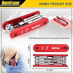 HURRICANE 6 in 1 Folding Nut Driver Set SAE, Hex