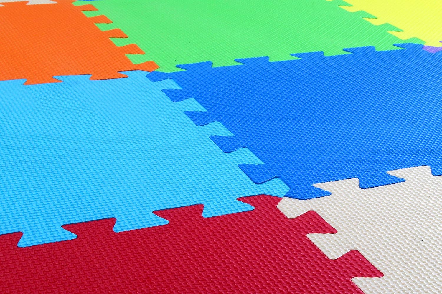 BalanceFrom Kid's Puzzle Exercise Play Mat with EVA Foam Interlocking Tiles, 9 Colors (36 Tiles): Sports & Outdoors