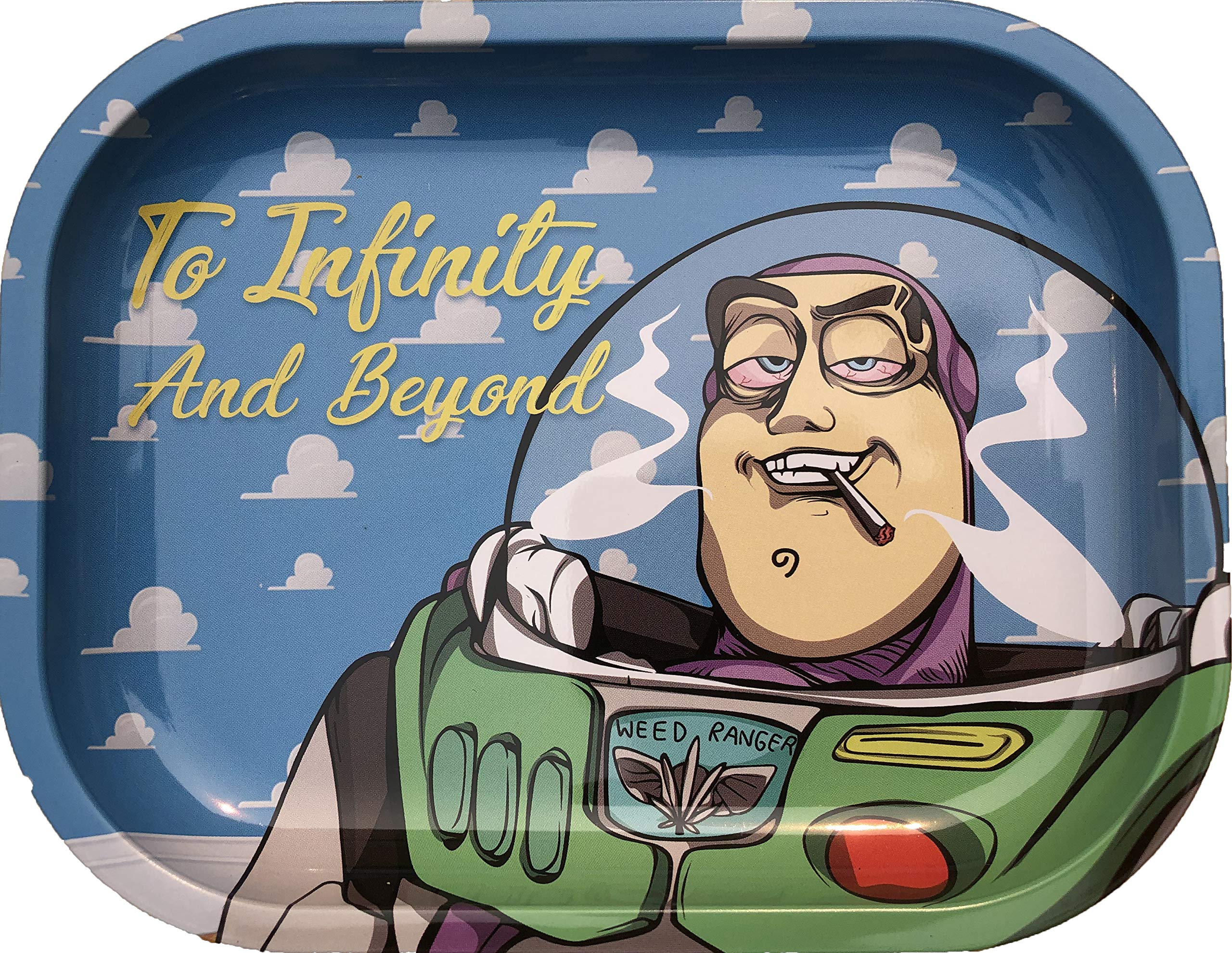 Smoke Arsenal Premium Small Rolling Tray"Infinity & Beyond" 7" x 5"