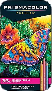 Prismacolor 92885T Premier Colored Pencils, Soft Core, 36 Piece