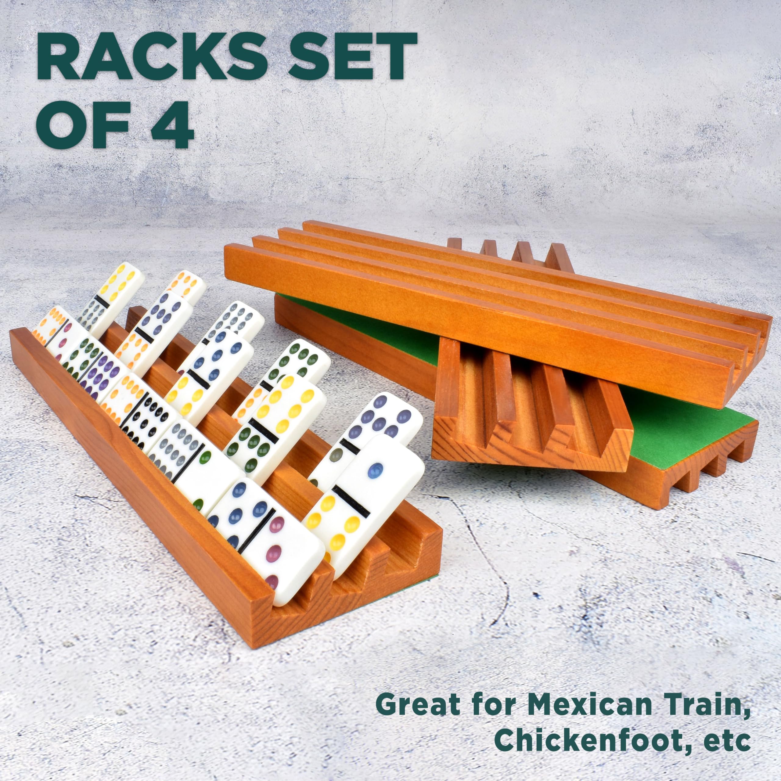 Mua Queensell Domino Holders for Classic Board Games - Wooden Domino ...