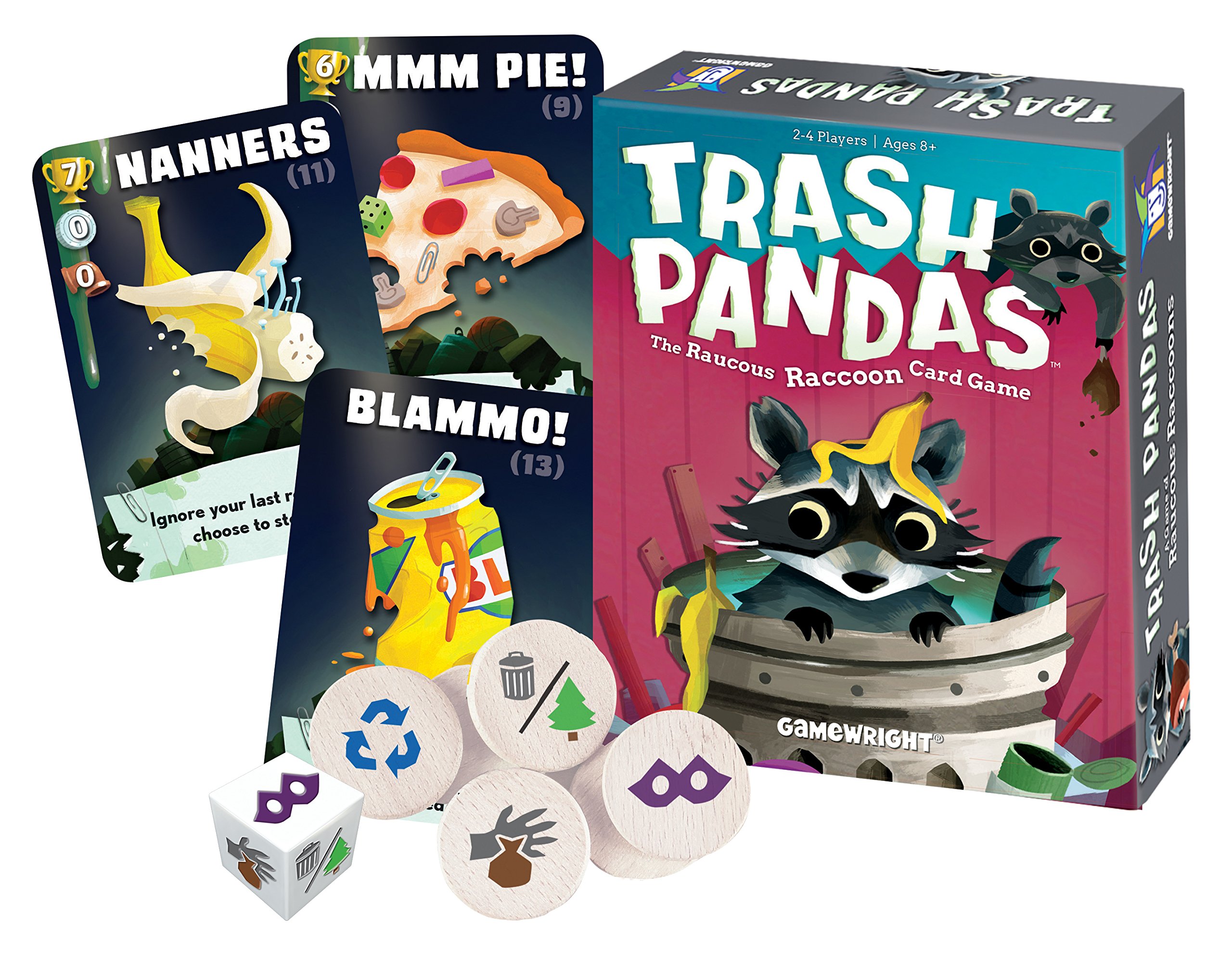 Gamewright | Trash Pandas | Miniature Game | Ages 8+ | 2-4 Players | 20 Minutes Playing Time