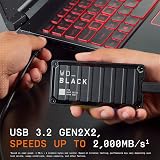 WD BLACK P40 1TB External SSD Game Drive USB 3.2 Gen 2x2 2000MB/s PS5 Xbox PC view 4