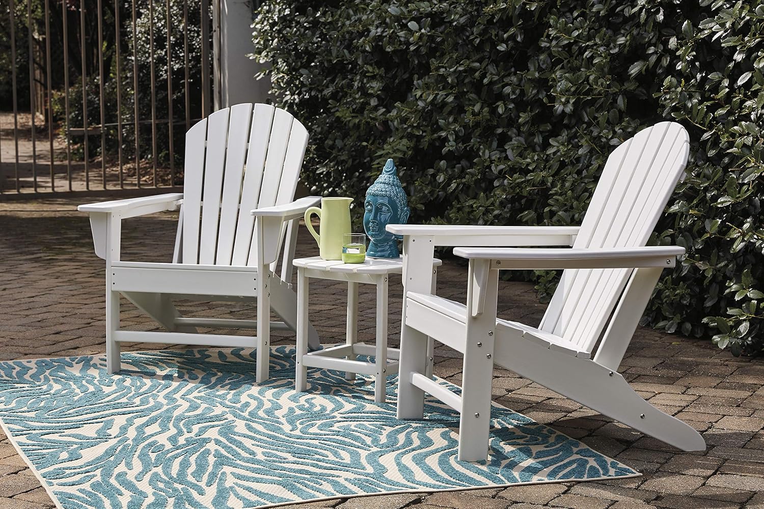 Signature Design by Ashley - Sundown Treasure Outdoor Adirondack Chair - White : Garden & Outdoor