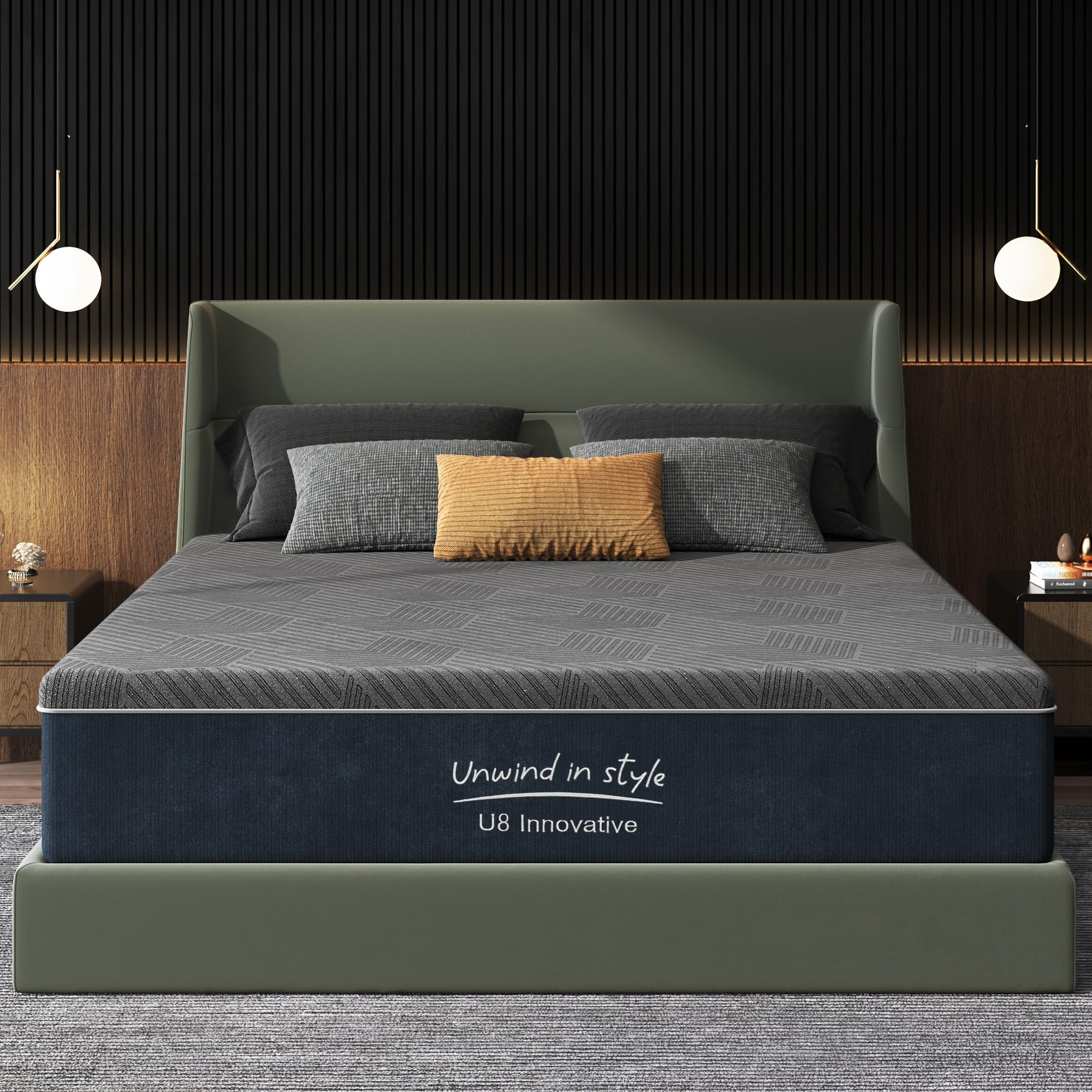 Wellynap 14 Inch Gel Memory Foam Mattress Queen Size, Medium Firm Pressure Relief, CertiPUR-US Certified, with Removable Washable Cover, Mattress in a Box