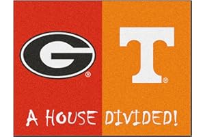 AMERICAN FLOOR MATS FANMATS Georgia - Tennessee House Divided Rug 33.75"x42.5"