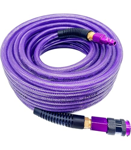 Manguera De Aire De Poliuretano Trenzado IRONFLEX - 100 Pies (30.5m), 1/4, 200 PSI - Ultra Flexible Conectores Con Rosca Latón Para Mangueras Y Tuberías Manguera De Aire De Poliuretano Trenzado IRONFLEX - 100 Pies (30.5m), 1/4, 200 PSI - Ultra Flexible Conectores Con Rosca Latón Para Mangueras Y Tuberías