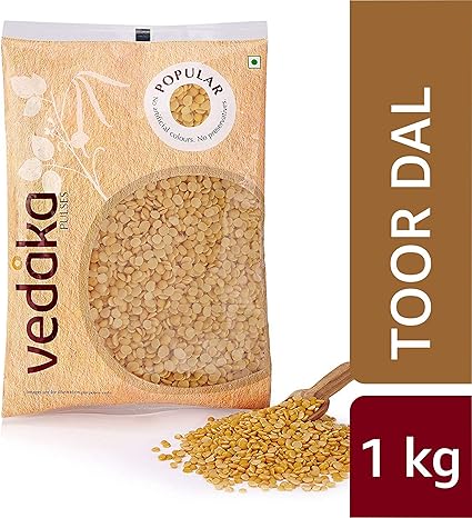 Amazon Brand - Vedaka Popular Toor Dal, 1kg