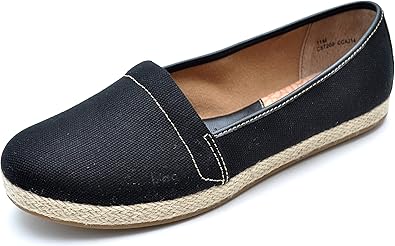 black canvas flats womens