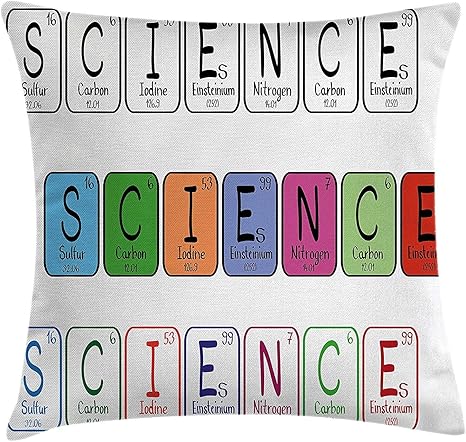 Amazon Co Jp Utf4 C周期表スロー枕クッションカバー 科学レタリングwith Capital要素学校学生化学lovers 装飾正方形アクセント枕ケース 18 X 18インチ マルチカラー ホーム キッチン