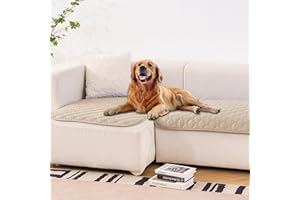gogobunny 100% Double Sided Waterproof Dog Blanket Soft Pet Bed Cover Reversible Protect Furniture Couch Sofa Car for Puppy Cat Kids (Dark Beige/Light Beige, 32x53 Inch (Pack of 1))