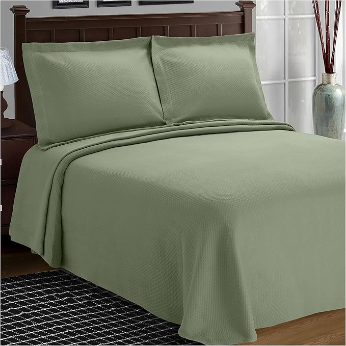 100 Cotton Jacquard Matelasse Bedspread Set, Best Bed