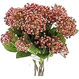 Berry Spray Americana Berry Picks Faux Stems 21.5" Blossom Tall Plant Outdoor Floral Arrangement Rustic Decoration Decor Holi