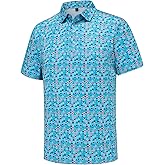 Golf Shirts for Men Short Sleeve Performance Moisture Wicking Dry Fit Funny Golf Polo Shirts for Men