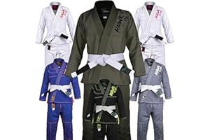 HAWK JIU JITSU Hawk Sports Brazilian Jiu Jitsu Gi for Kids, Ultra-Light Extra Tough Premium Fabric Kids BJJ Gi