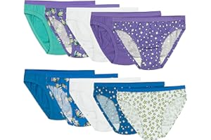 Fruit of the Loom Girls' Cotton Bikini Underwear Multipacks