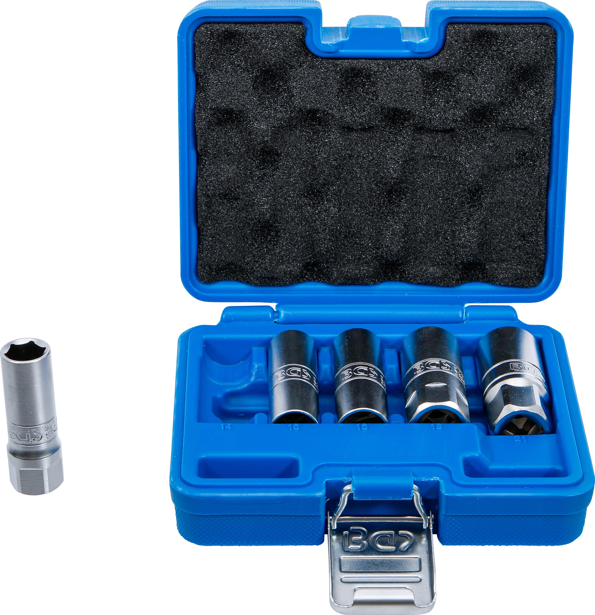 BGS 6641 | Spark Plug Socket Set Hexagon | 12.5 mm (1/2") Drive | 14 - 21 mm | 5 pcs.