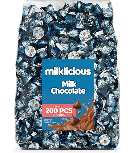 Chocolate Covered Cookies - 50 Count Individually Wrapped - Light Blue