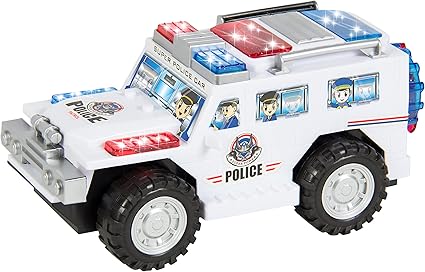toy police car with flashing lights