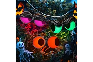 Joiedomi 3 Pack Halloween Decorations Indoor Flashing Peeping Eyes Lights with Timer, Halloween Glowing Decorations Outdoor Party Supplies, Spooky Animated Lights Eyes Decor for Yard Lawn Garden