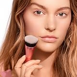 Real Techniques Glow Round Base Makeup Brush 259 Dense Flat Top Vegan Cruelty view 6