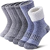 LINEMIN Kids Merino Wool Hiking Socks Boys Girls Winter Warm Thick Thermal Boot Thick Cushion Snowboarding Socks 3 Pairs