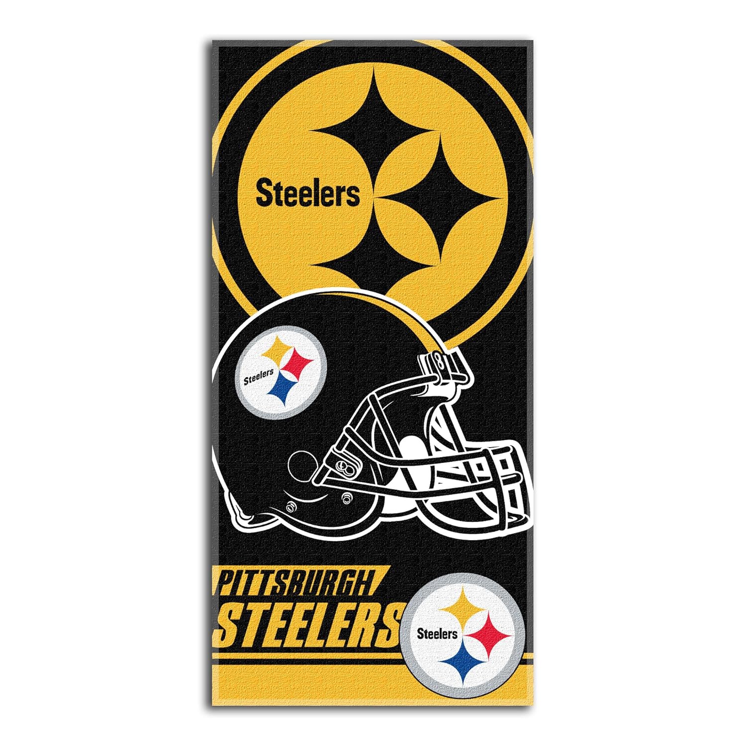 NFL Pittsburgh Steelers Double Covered Beach Towel 28 x 58 Inch