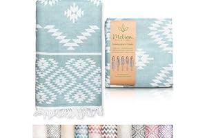 MEBIEN. TOUCHE DE LA NATURE… Mebien touche de la nature Turkish Towels Beach Towels Oversized (35”x67”) Beach Towels for Adults Quick Dry and Sand Free Beach Towel Beach Blanket 100% Cotton Turkish Towel - Pastel Teal