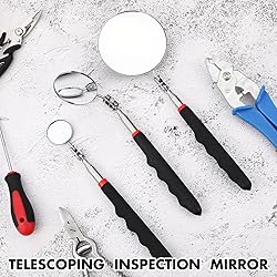 Copkim 3 Pieces Telescoping Inspection Mirror