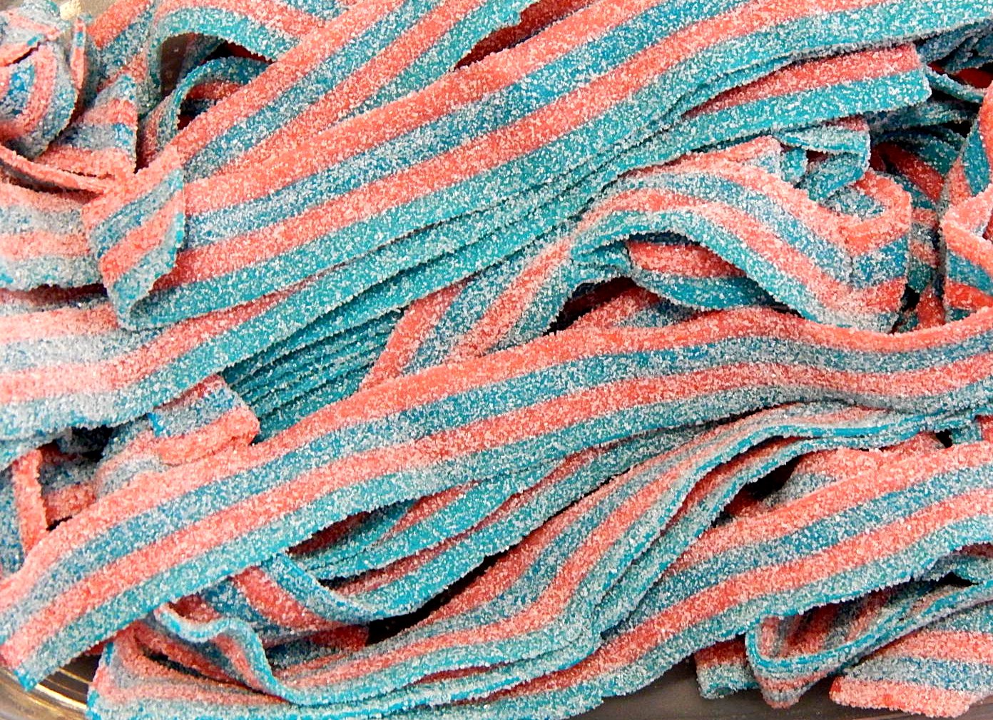 Sour Power Cotton Candy Belts Candy 1 Pound (16 Oz