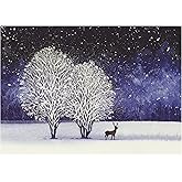 Starry Night Deluxe Boxed Holiday Cards (20 Cards, 21 Self-sealing Envelopes)