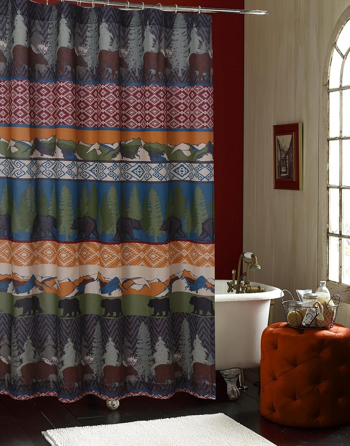 Barefoot Bungalow Black Bear Lodge Bath/Shower Curtain