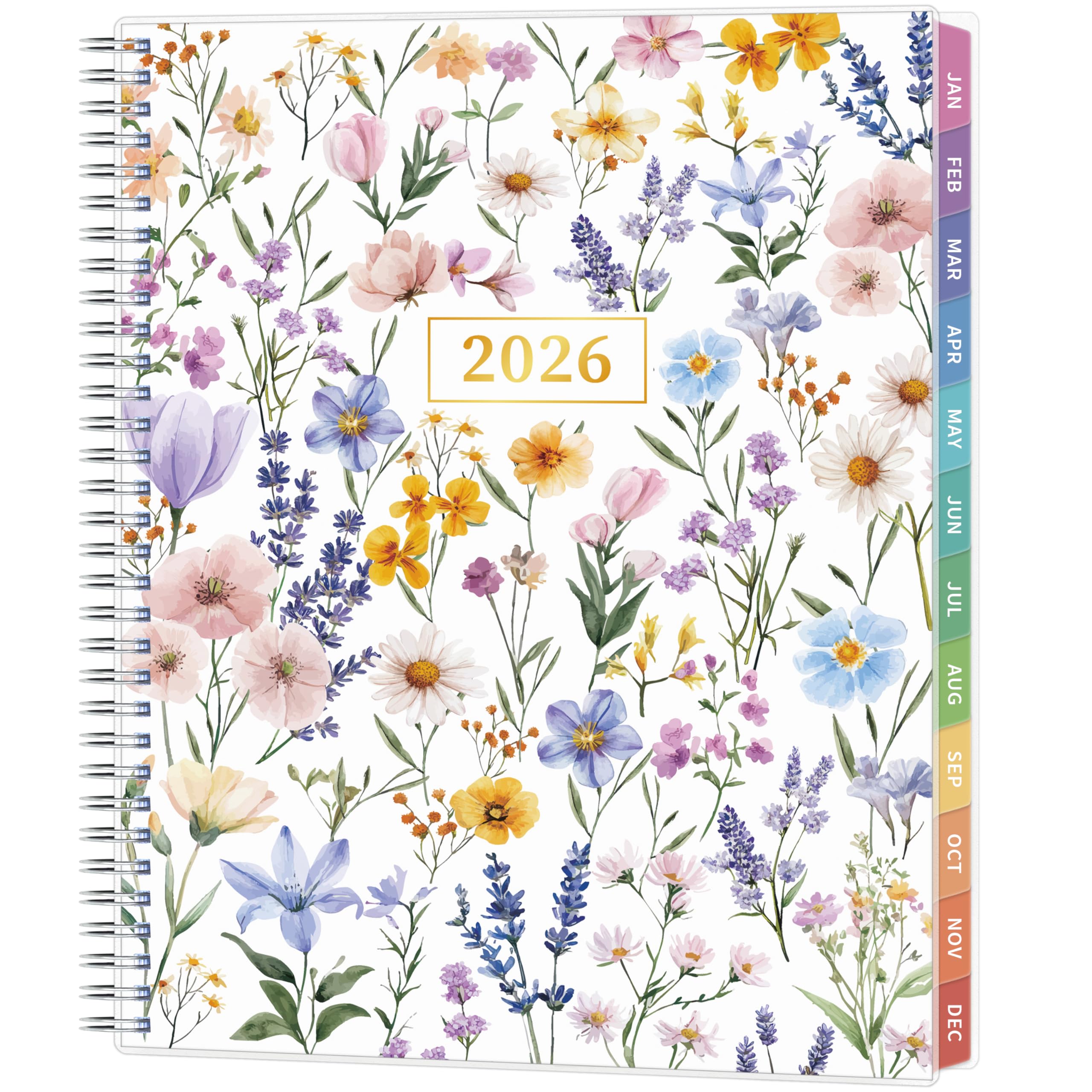Photo 1 of 2026 Appointment Book, 30 Minutes-Hourly, Weekly ? Monthly Calendar Planner 2026, Jan 2026 - Dec 2026, 8.5'' x 11'', 2026 Daily Planner with Tabs ?Pocket, Flexible Cover, Great for Office, Home, School