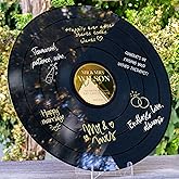 Personalized Favors Wedding Vinyl Record Alternative Guestbook | First Dance Special Song Record Guest Book for Wedding Guests | Custom Acrylic Record Wedding GuestBook Alternative - D3