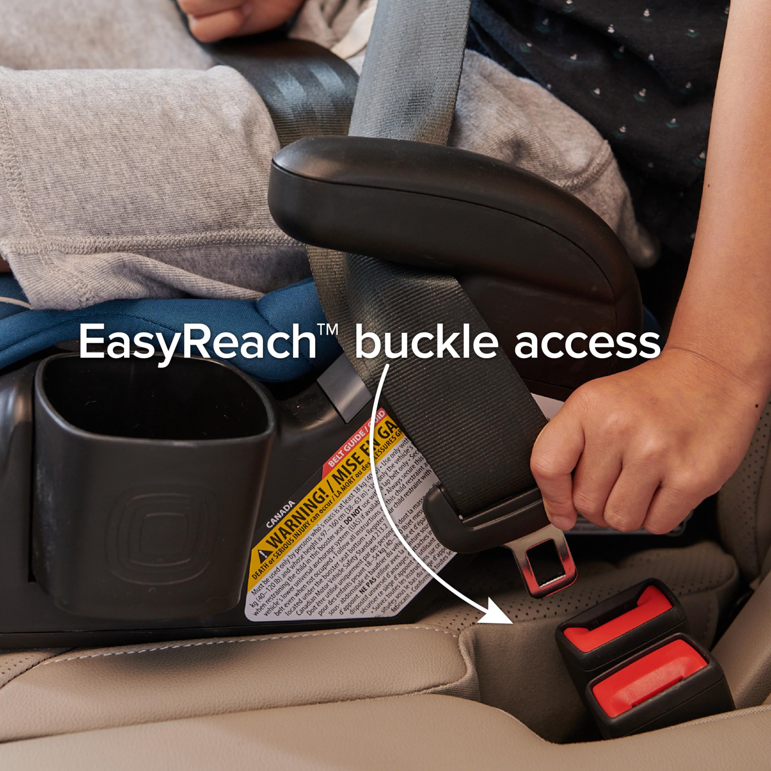 Diono Connect3 R Backless Booster Pack of 2, Slim Fit 3-Across in Many Mid-Sized Sedans and SUVs, for Children from 40-120 lbs., Lightweight with Cupholder, Black Storm
