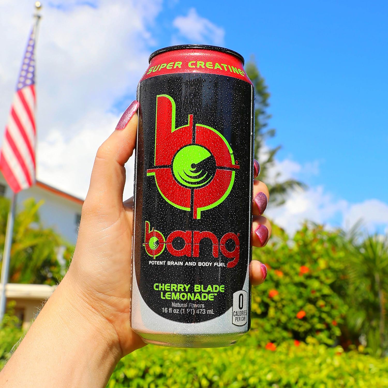 Bang Cherry Blade Lemonade Energy Drink, 0 Calories, Sugar Free with Super Creatine, 16 Fl Oz (Pack of 12) : Grocery & Gourmet Food