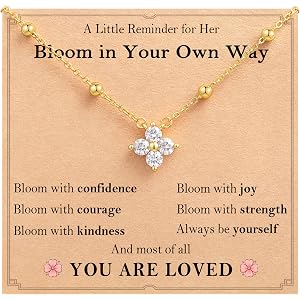 Tarsus Bloom In Your Own Way - Dainty Flower Necklace Gifts for Teen Girls