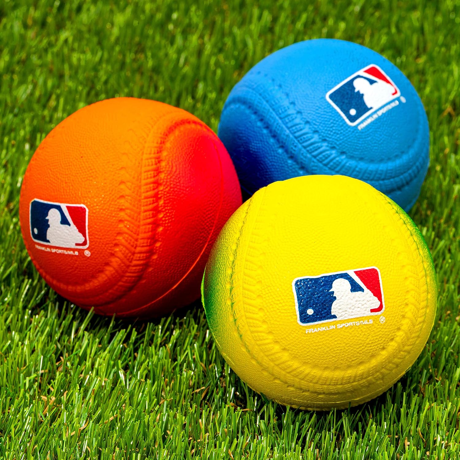 Franklin Sports Foam Baseballs - Soft Foam Practice Baseballs for Kids - Perfect for Hitting and Indoor or Outdoor Play - 3 Pack - Official MLB Licensed Product: Toys & Games