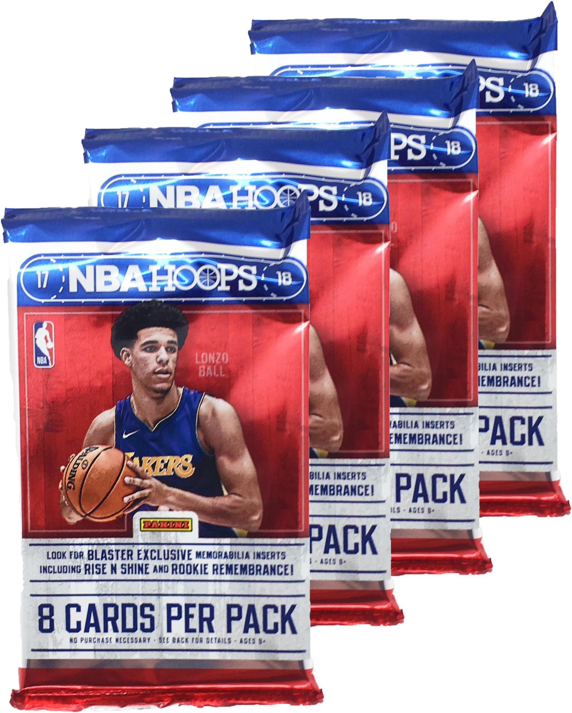 2017 - 2018 NBA Hoops Factory Sealed Basketball Cards - 4 Pack! GUARANTEED UNIVERSAL BONUS!!!