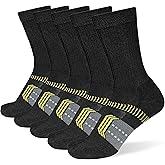 suaskk Womens Cushioned Athletic Running Crew Socks Breathable Wicking Comfort Hiking Socks 5 Pairs
