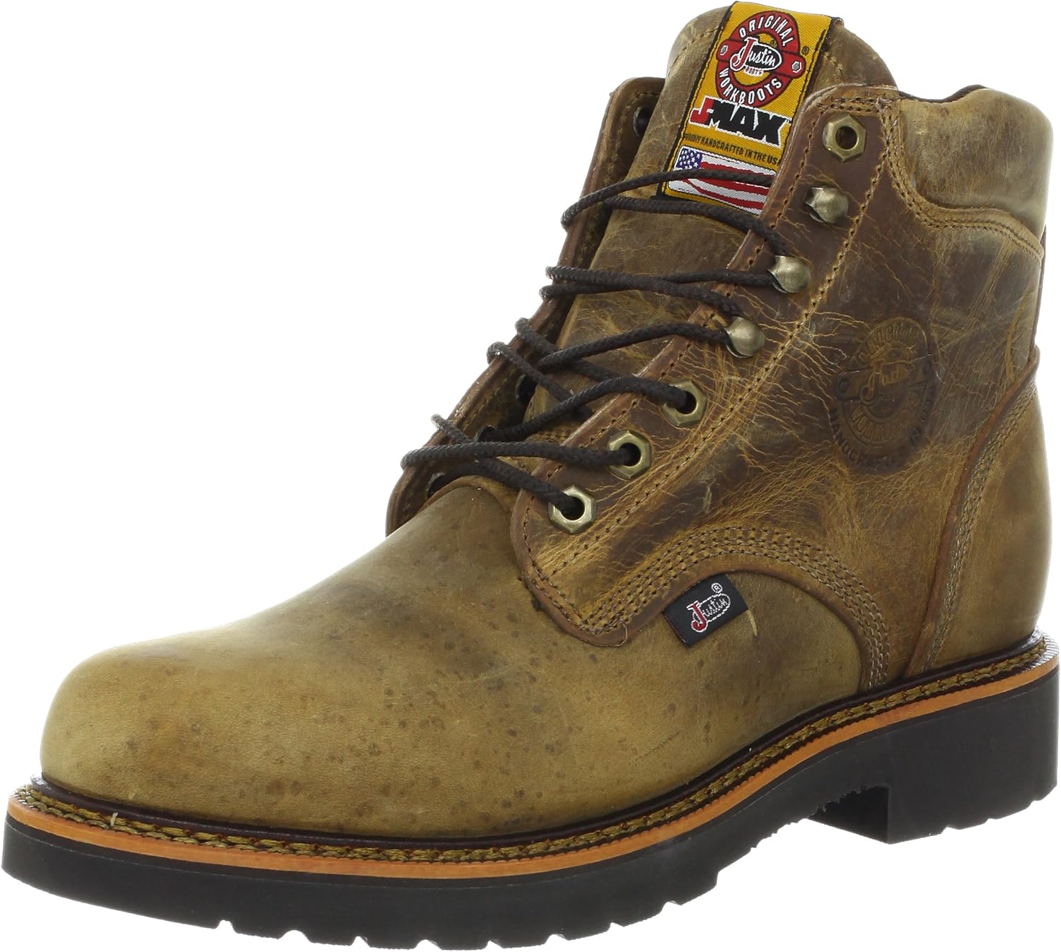 Justin Boots JMax Bota de trabajo con punta redonda para hombre