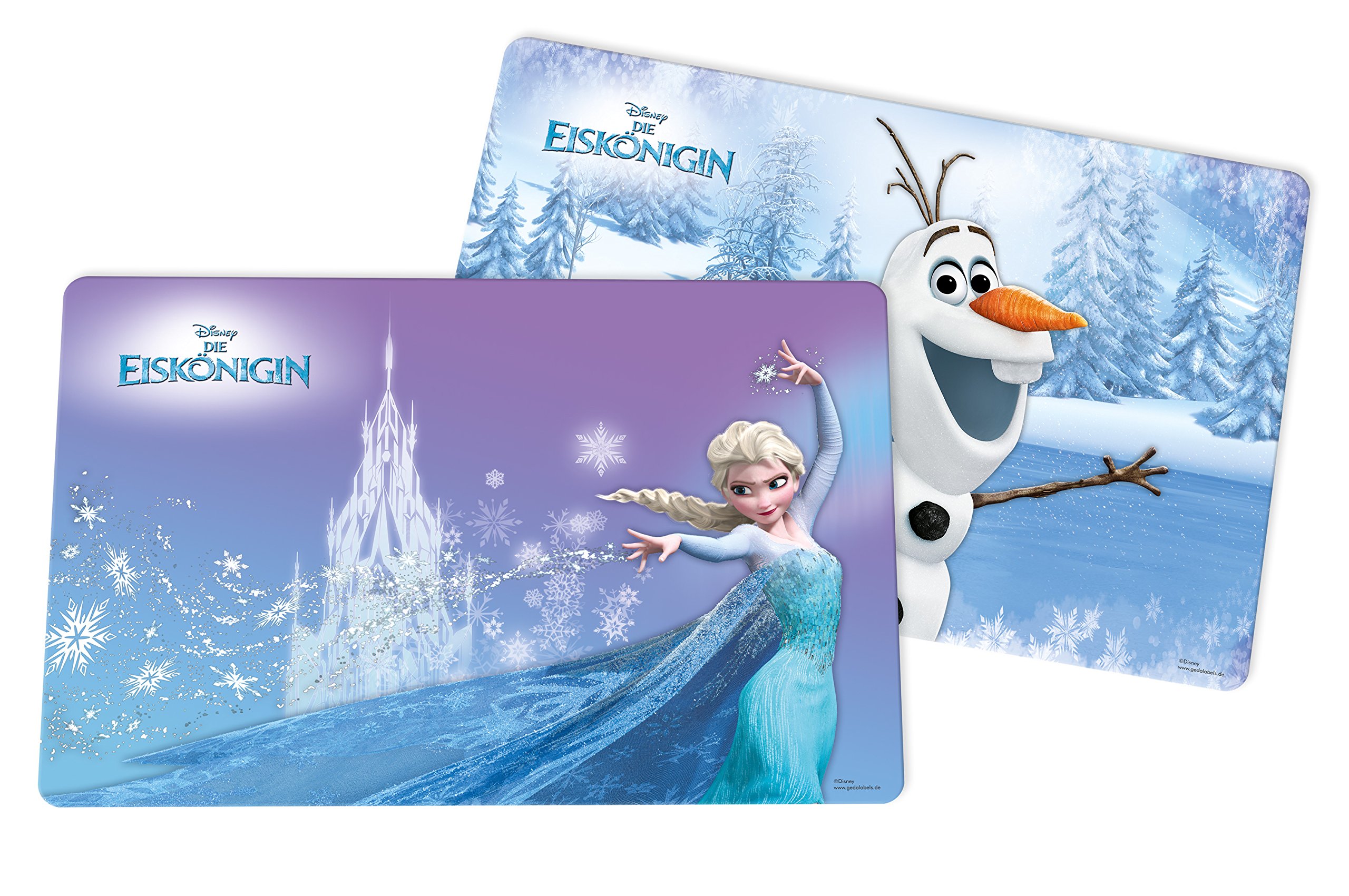 Disney Frozen, Set of 2 plastic place mats, multicoloured, 29 x 43 x 0.2 cm.