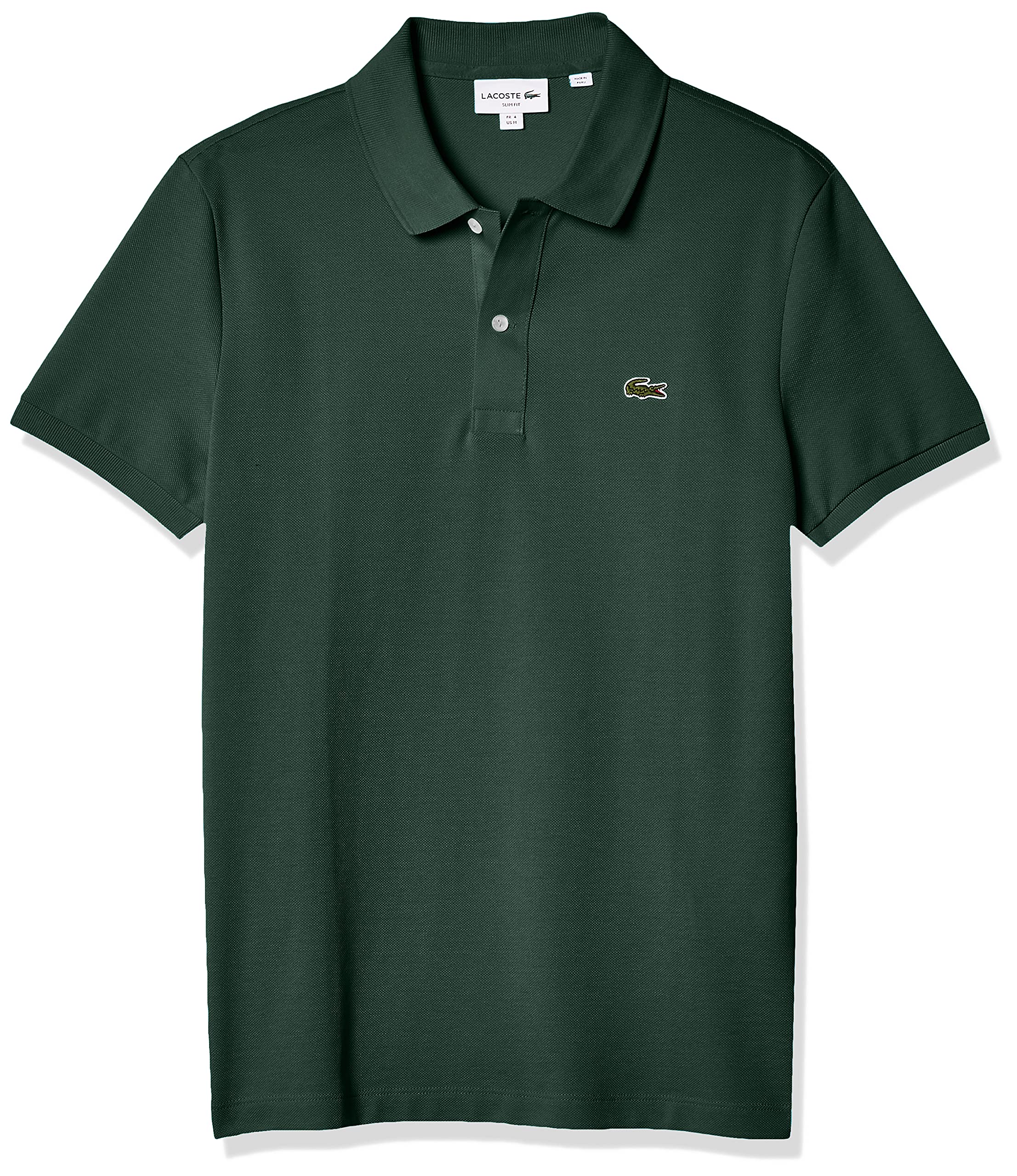 Lacoste Mens Men’s Short Sleeve Classic Pique Polo Shirt, Sinople, Small