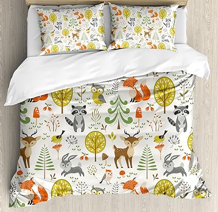 woodland animal duvet cover