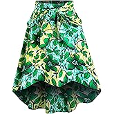 SHENBOLEN Women African Traditional Costume Flower Print Casual Dashiki Skirt
