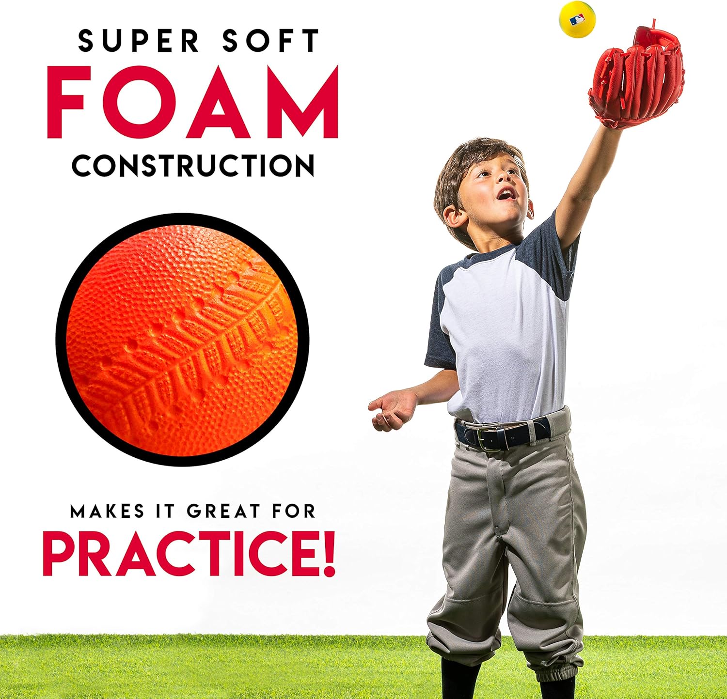 Franklin Sports Foam Baseballs - Soft Foam Practice Baseballs for Kids - Perfect for Hitting and Indoor or Outdoor Play - 3 Pack - Official MLB Licensed Product: Toys & Games