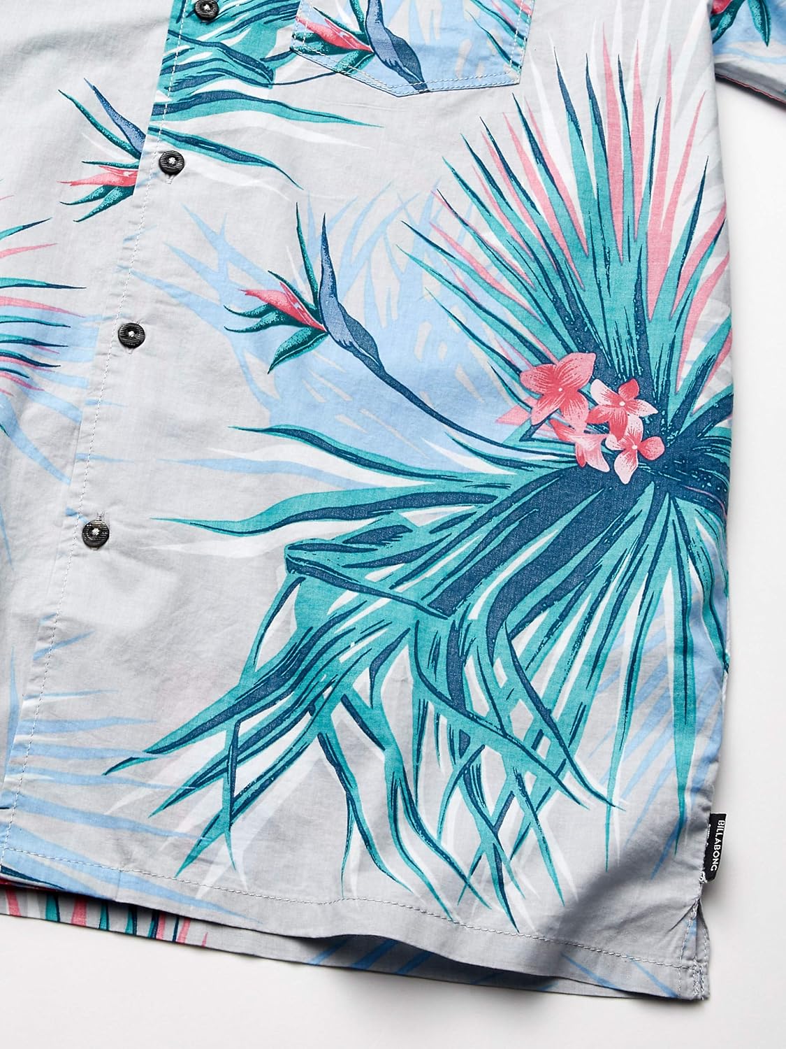 Billabong Men's Sundays Floral Short Sleeve Woven Shirt: Clothing