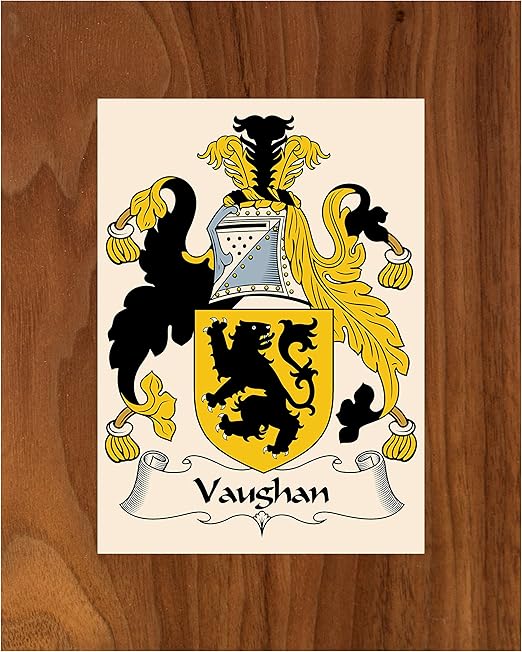 Vaughan Coat of Arms / Vaughan Family Crest 8X10 Photo Plaque